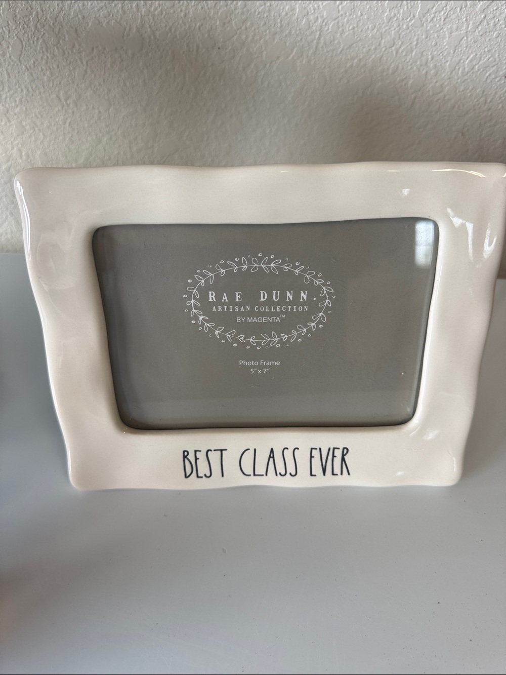 Rae Dunn white ceramic "Best Class Ever" frame